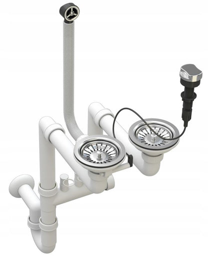 Automatisk Granitan dobbelkammer vægmonteret afløbssifon 1 stk.