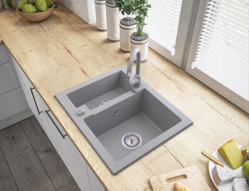 Automatisk Granitan dobbelkammer vægmonteret afløbssifon 1 stk.