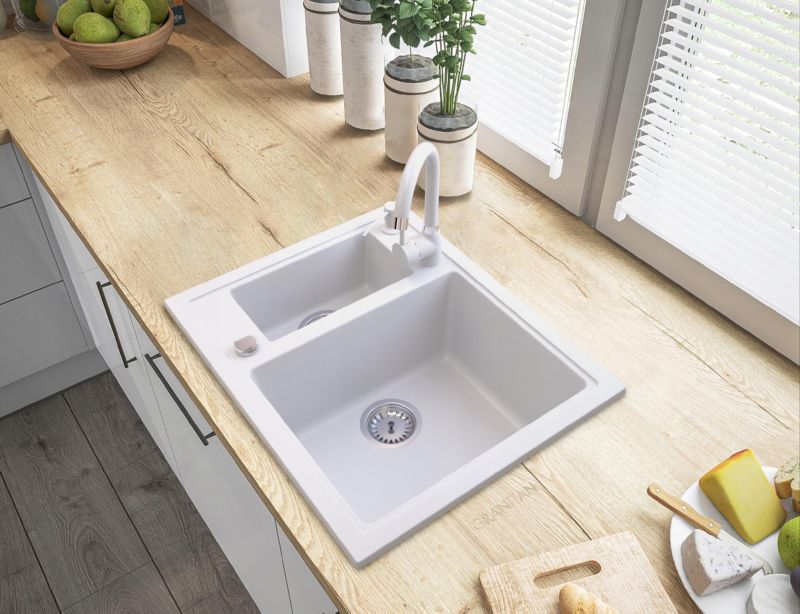 Automatisk Granitan dobbelkammer vægmonteret afløbssifon 1 stk.