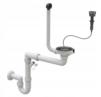 Automatisk vægmonteret Granitan ét-kammers afløbssifon til vask - 1 sæt