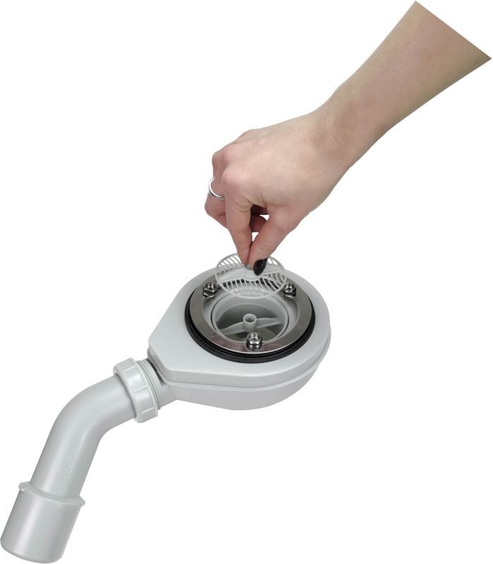 Badeværelsessifon 90 mm krom / mat-sort