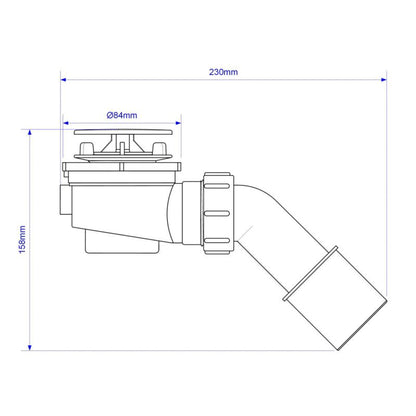 McAlpine bruseafløbssifon 40 mm