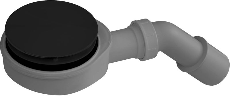 Lavt brusebundssifon Ø 90 mm mat-sort