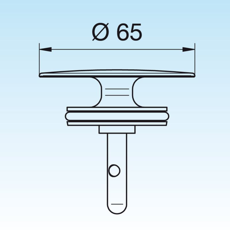 Lira dobbelt afløb med pladsbesparende design og click-clack prop, 1 stk.