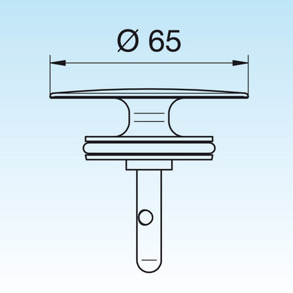 Lira dobbelt afløb med pladsbesparende design og click-clack prop, 1 stk.
