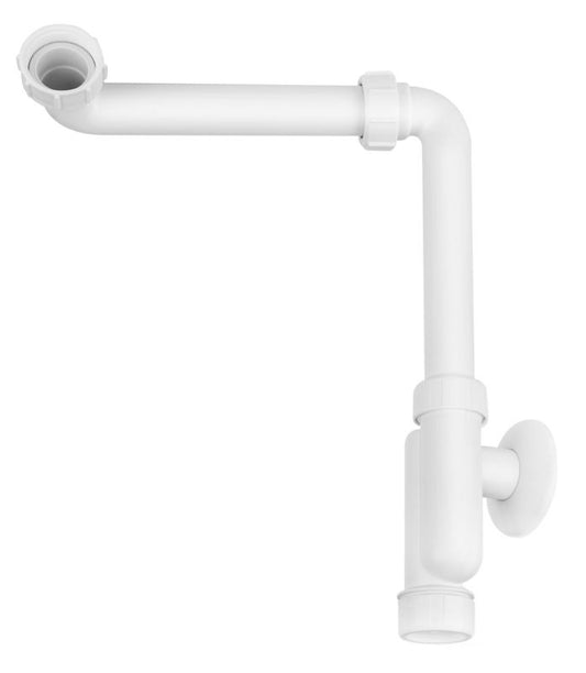 McAlpine rørsyfon 1 1/4" x 32 mm vægmonteret med inspektionslem, 1 stk.