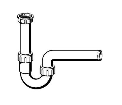 Viega rørsyfon 1 1/4" x 50 mm hvid, 1 stk.