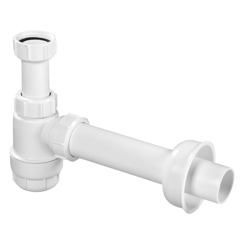 McAlpine 1 ¼" flaskeformet vaskesifon uden bundventil