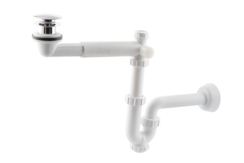 Klik-klak vaskesifon i krom