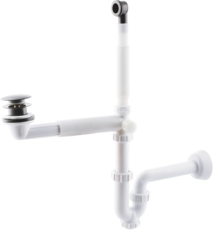 Sort klik-klak vaskesifon med overløb