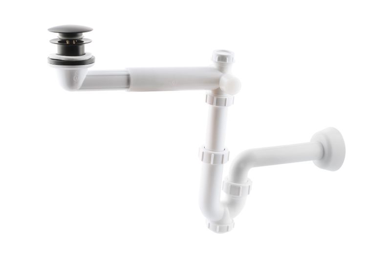 Sort klik-klak vaskesifon med justering