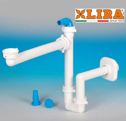 Pladsbesparende universel justerbar vaskesifon 32/40 mm fra Lira, 1 stk.
