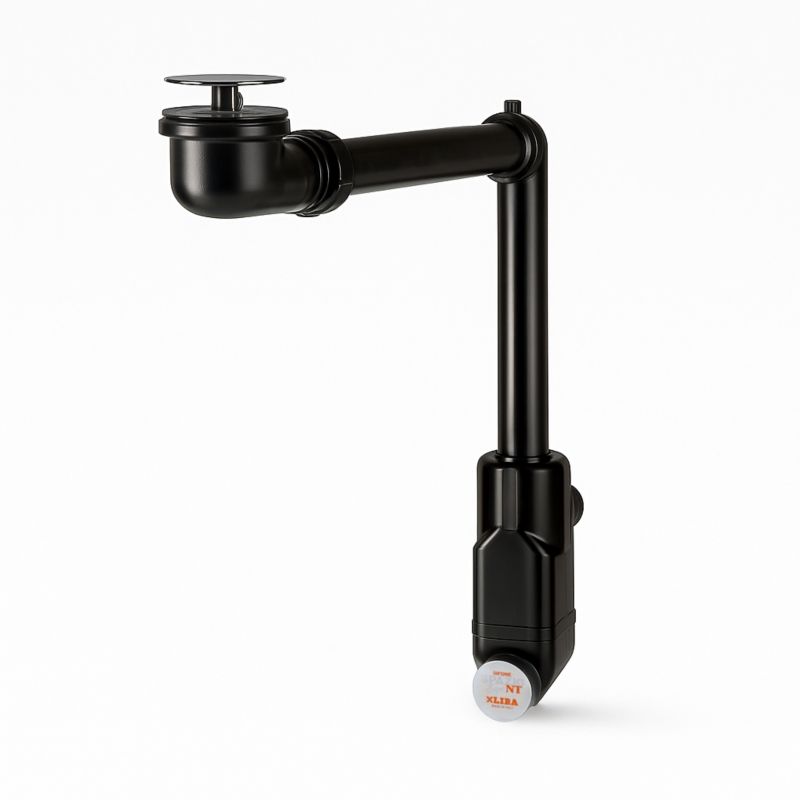 Pladsbesparende vaskesifon Lira med prop, 1 stk.