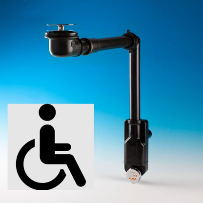 Pladsbesparende vaskesifon Lira med prop, 1 stk.