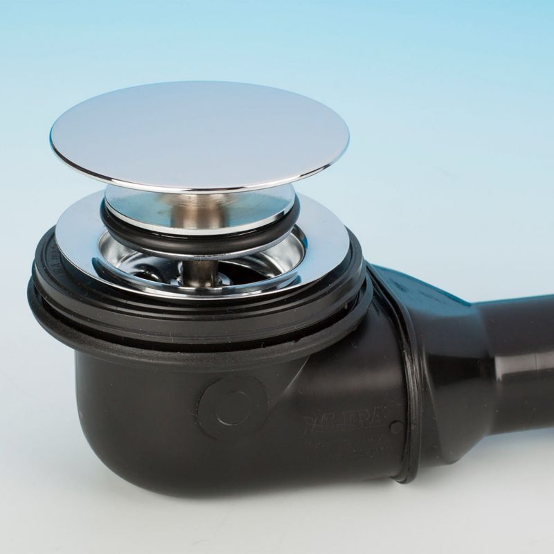 Pladsbesparende vaskesifon Lira med prop, 1 stk.