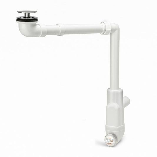 Pladsbesparende Lira vaskesifon med inspektionsåbning og click-clack bundventil, 1 stk.