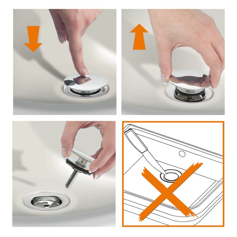 Pladsbesparende Lira vaskesifon med inspektionsåbning og click-clack bundventil, 1 stk.