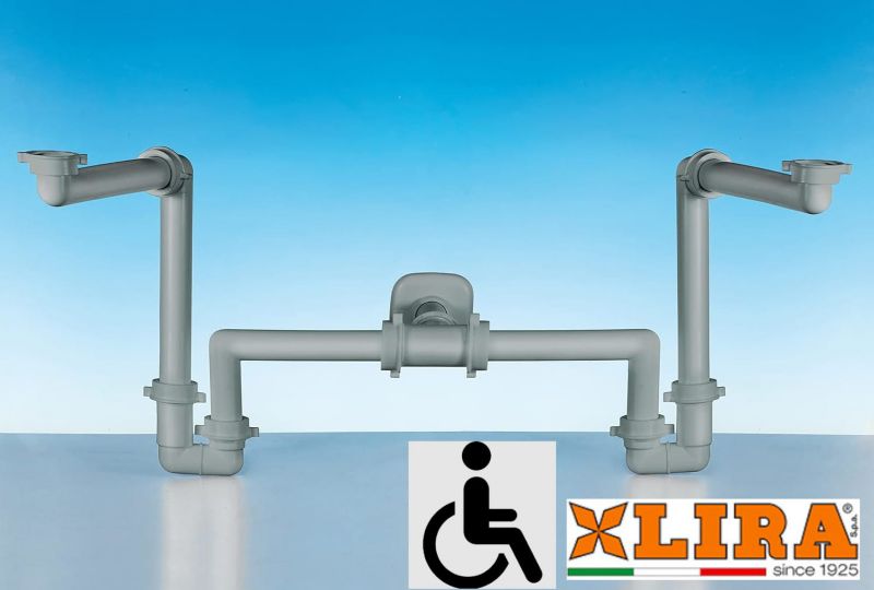 Lira Spazio Bagno dobbelt pladsbesparende vaskesifon 1 stk.