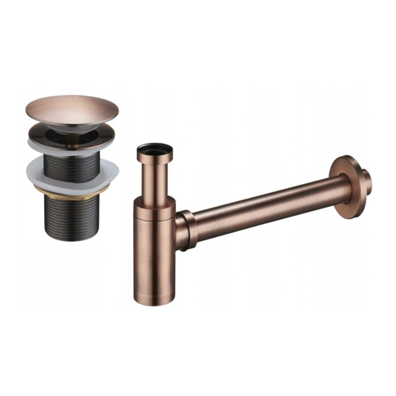 Mexen rund vaskesifon i kobber, 1 stk.