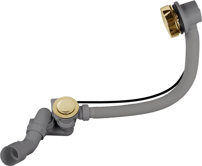 Automatisk gulvafløbssifon til badekar i guld