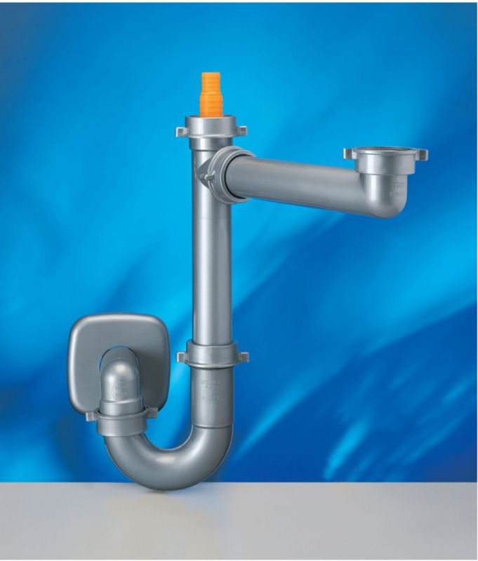 Pladsbesparende Lira Spazio 1 vaskemaskesyfon til enkeltvask