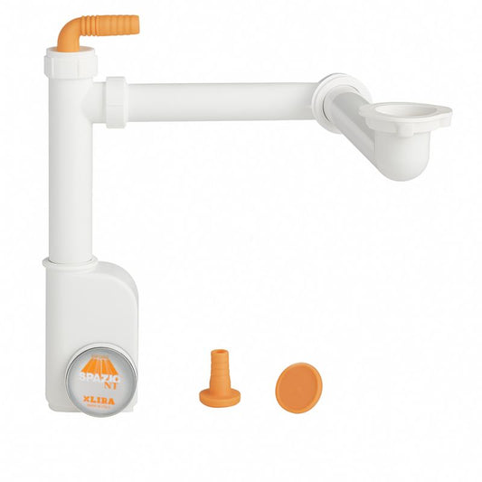 Lira vask-sifon med afgang til vaskemaskine eller opvaskemaskine, 1 stk.