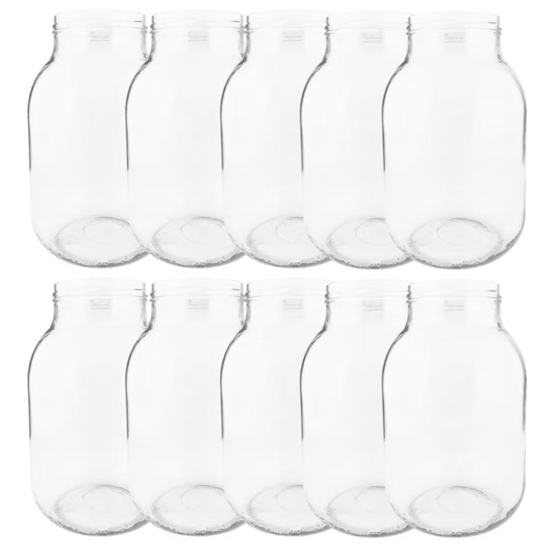 Sylteglas 4 Liter Ø100 mm Klar 10 Stk.