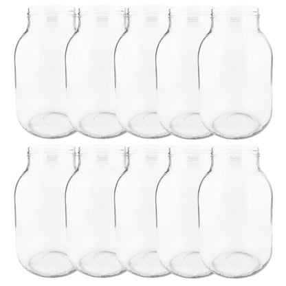 Sylteglas 4 Liter Ø100 mm Klar 10 Stk.