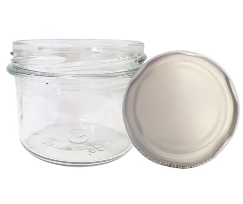 Syltetøjsglas 235 ml med Låg 82 mm