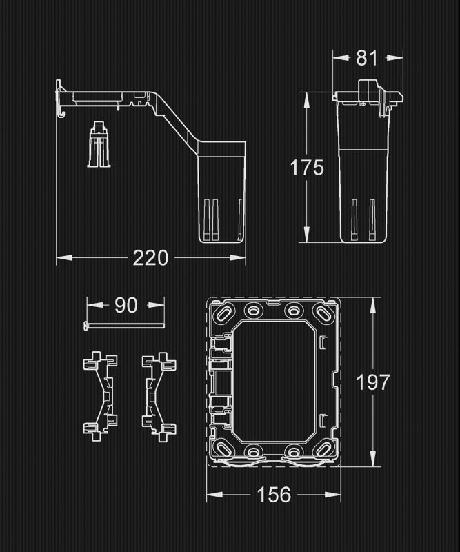 Toiletskylssystem med Hygiejneindsats Hvid 230x340 mm | 4005176914553