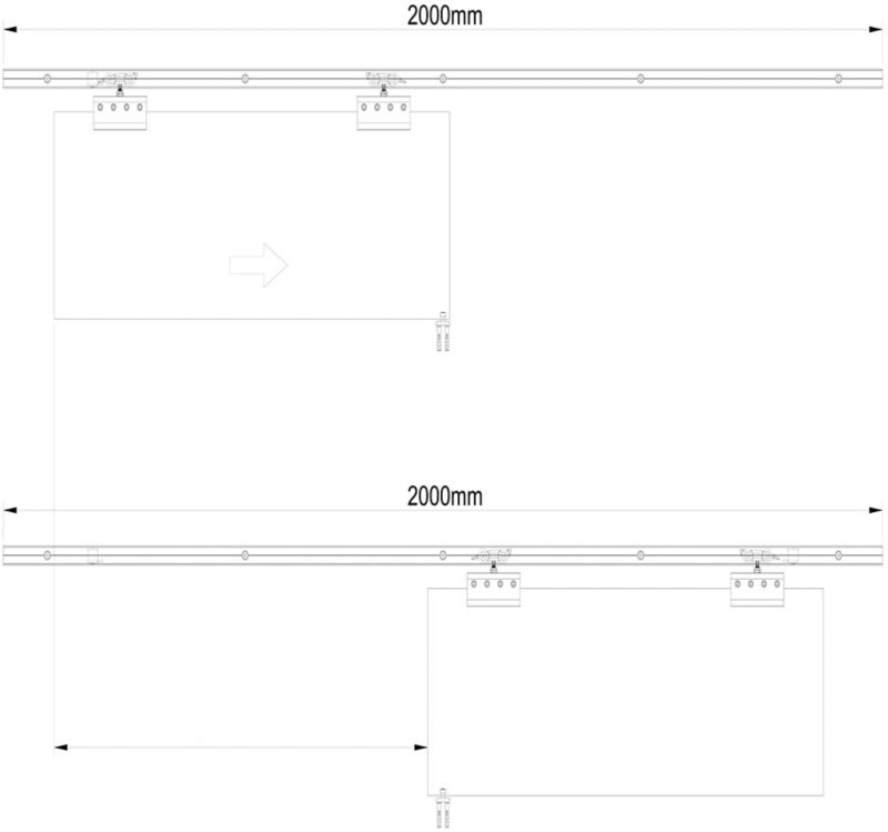 Skydesystem Kidal 200 cm Hvid Aluminium