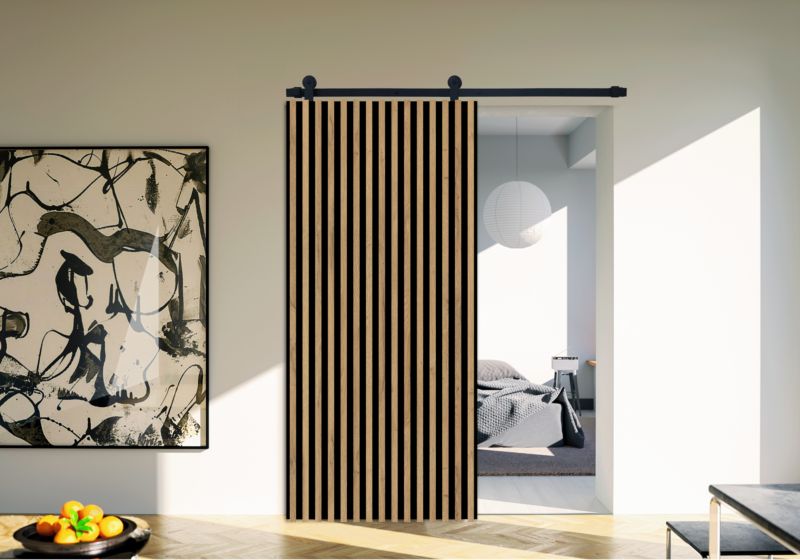Skydesystem Loft Black Steel 1860 mm Sort
