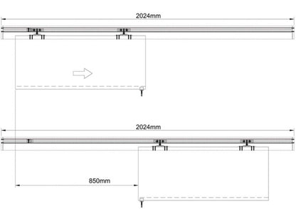 Skydesystem Oleni 200 cm Hvid MDF