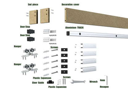 Skydesystem Oleni 200 cm Hvid MDF