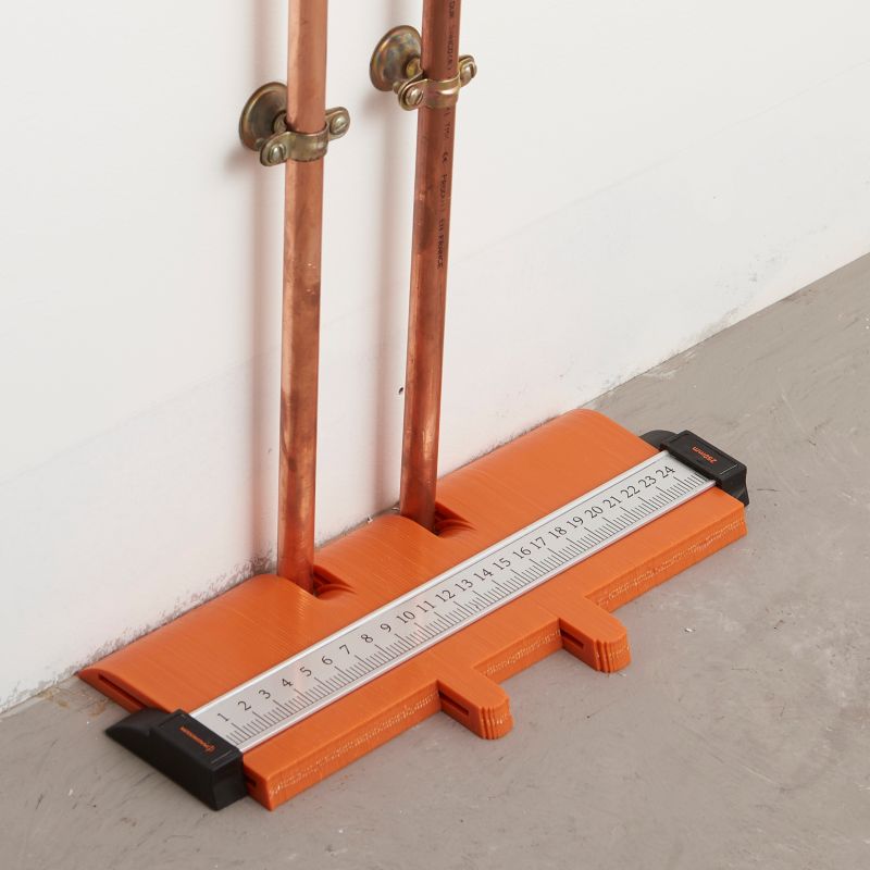 Profilskabelon 250 mm Sort/Orange
