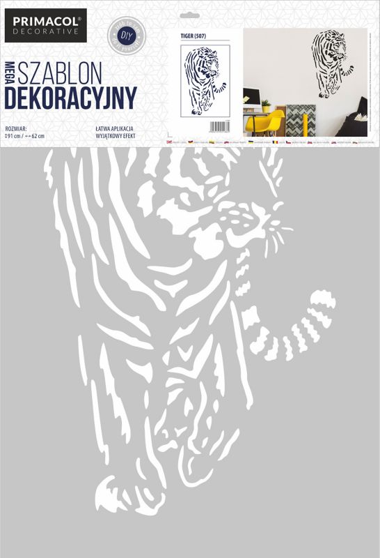 Primacol Mega Tiger skabelon 62 x 91 cm nr. 507