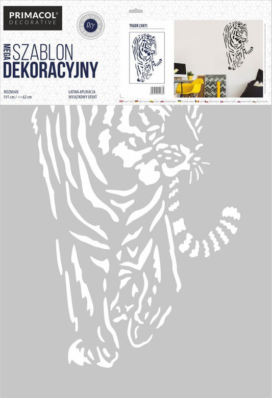 Primacol Mega Tiger skabelon 62 x 91 cm nr. 507