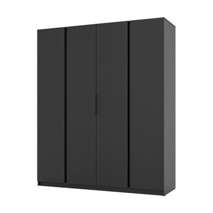 Bonni Dravero Sort Garderobeskab 200cm med 4 Døre og Hylder