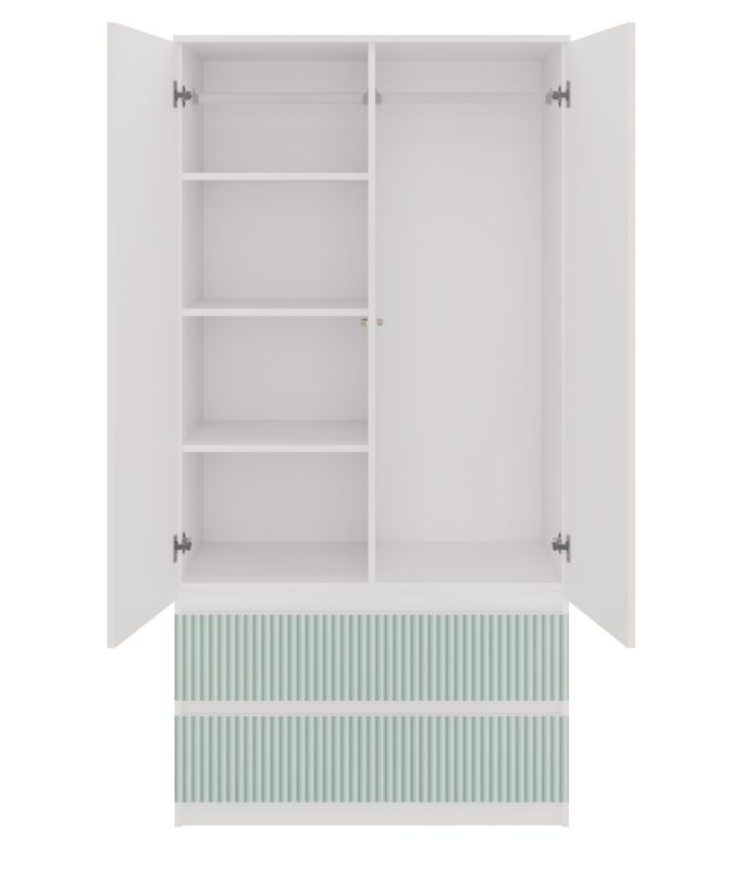 Børneskab Topeshop SS-90 Arteso Garderobe Hvid / Mint 50x90x180 cm 1 stk.