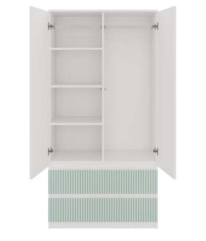 Børneskab Topeshop SS-90 Arteso Garderobe Hvid / Mint 50x90x180 cm 1 stk.