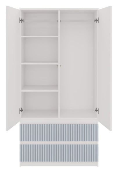 Børneskab Topeshop SS-90 Arteso Garderobe Hvid / Blå 50 x 90 x 180 cm 1 stk.