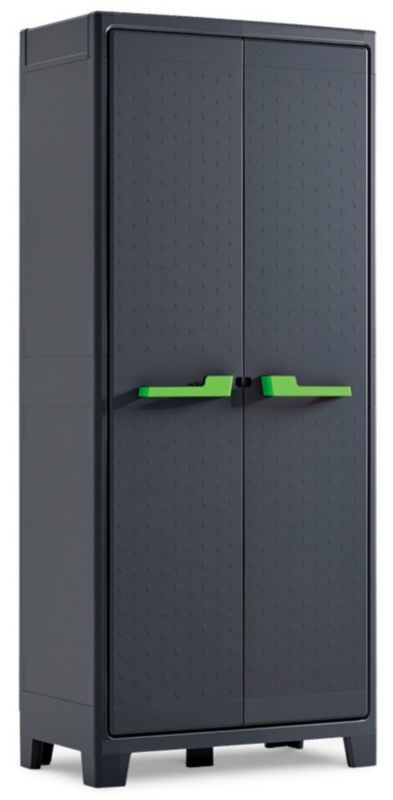 Keter Moby High skab 80 x 44 x 182 cm grå 1 stk.