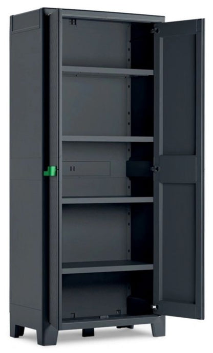 Keter Moby High skab 80 x 44 x 182 cm grå 1 stk.