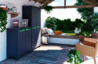 Keter Moby High skab 80 x 44 x 182 cm grå 1 stk.