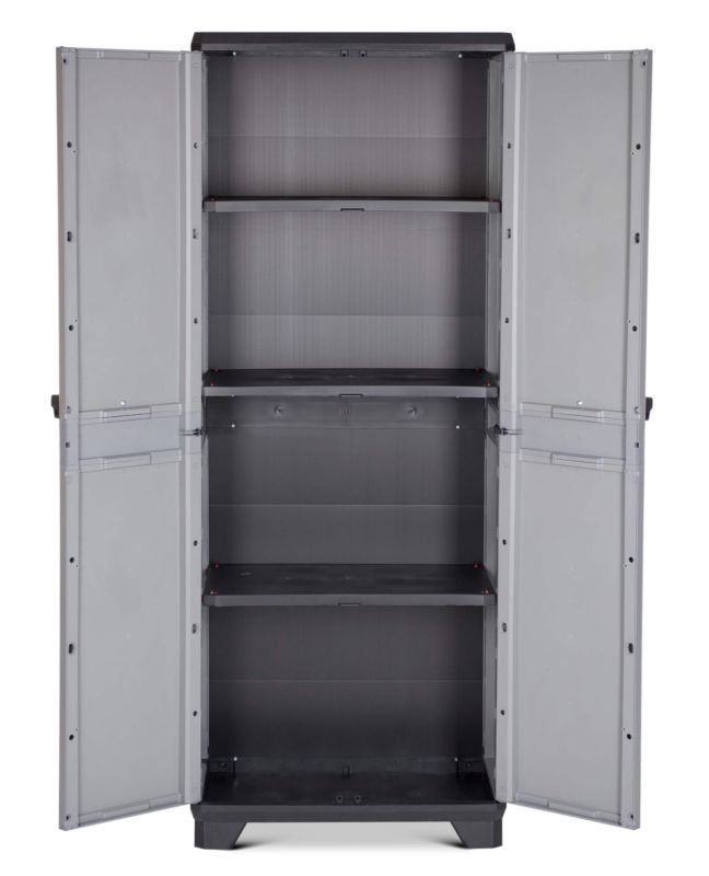 Keter Stilo High skab 68 x 39 x 173 cm grå 1 stk.