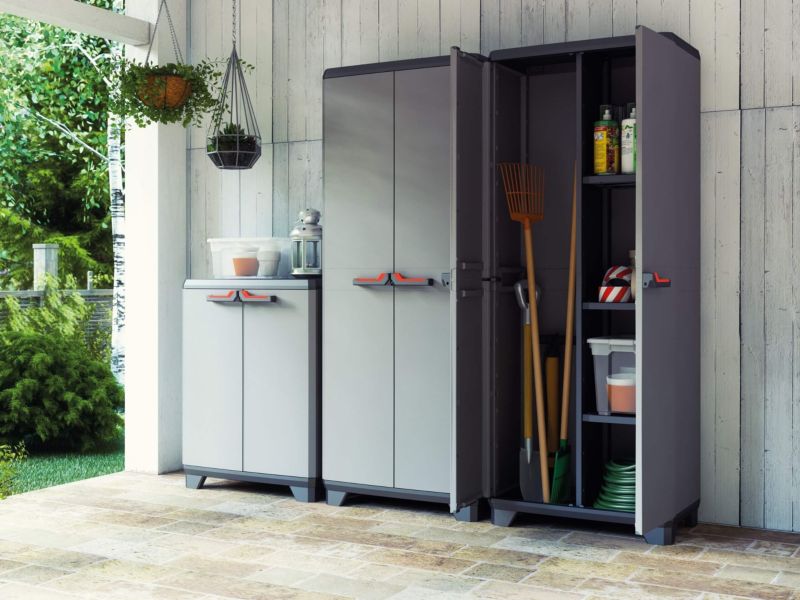Keter Stilo High skab 68 x 39 x 173 cm grå 1 stk.