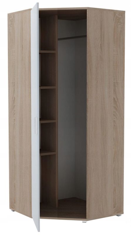 Matkam hjørneskab Bodo 1D 80x80 cm UFC hvid-sonoma 1 stk.