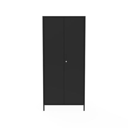 GoodHome Rand metalskab 180 x 80 x 40 cm mat-sort