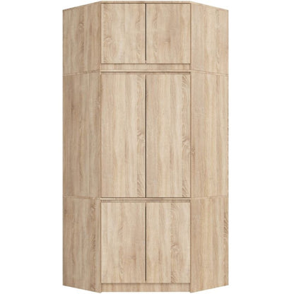 Hjørneskab med overskab Akord S100 Sonoma Eg 100 cm 6 døre Sonoma Eg mat 9 hylder 100x50x235 cm 1 stk.