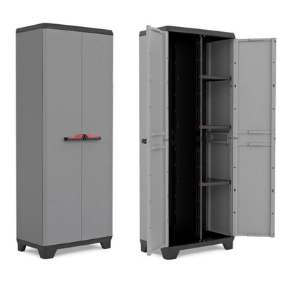 Keter Stilo Utility Cabinet have-skab 68 x 39 x 173 cm grå 1 stk.